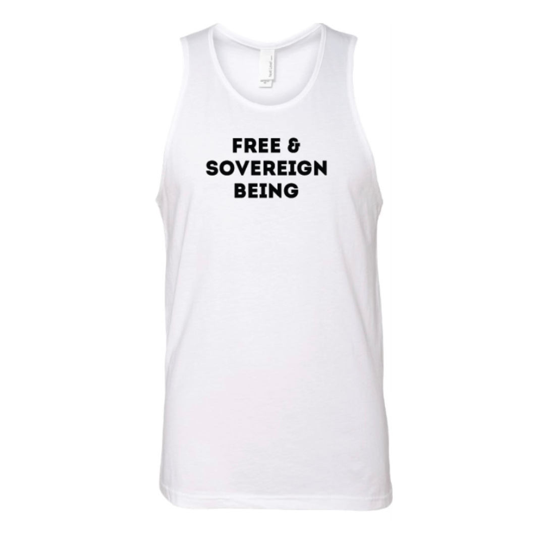 FREE & SOVEREIGN BEING unisex tank top