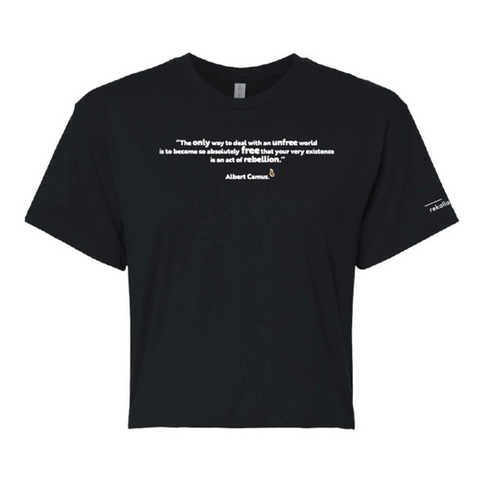 ALBERT CAMUS QUOTE crop tee