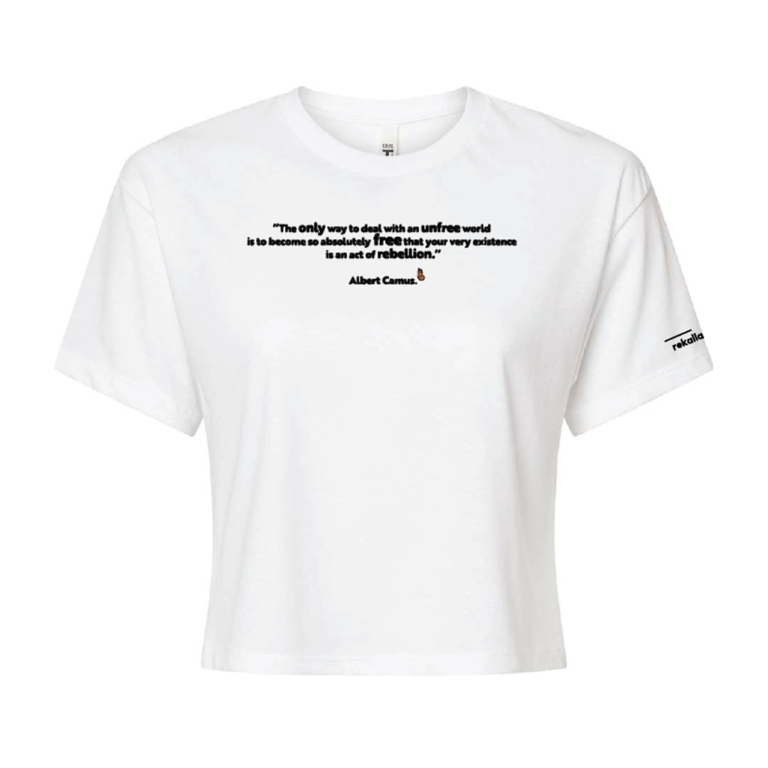 ALBERT CAMUS QUOTE crop tee