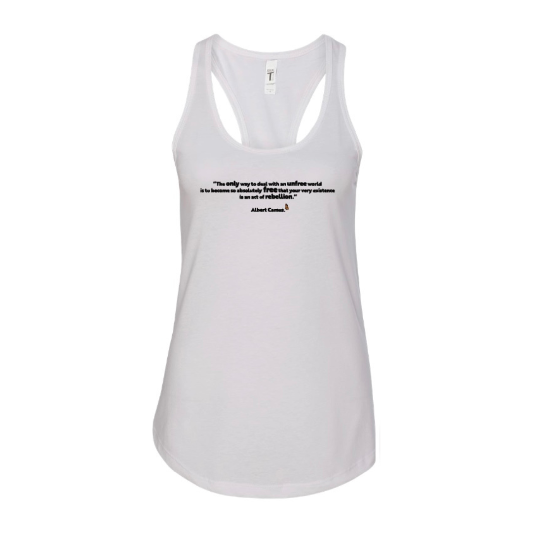 ALBERT CAMUS QUOTE women's tank top