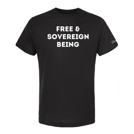 FREE & SOVEREIGN BEING t-shirt