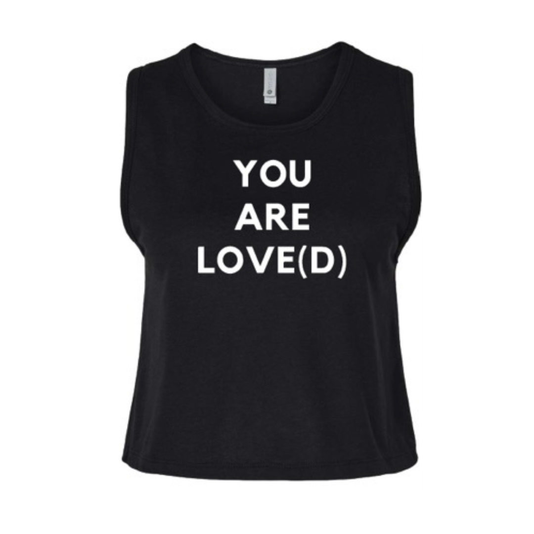 YOU ARE LOVE(D) crop tank top