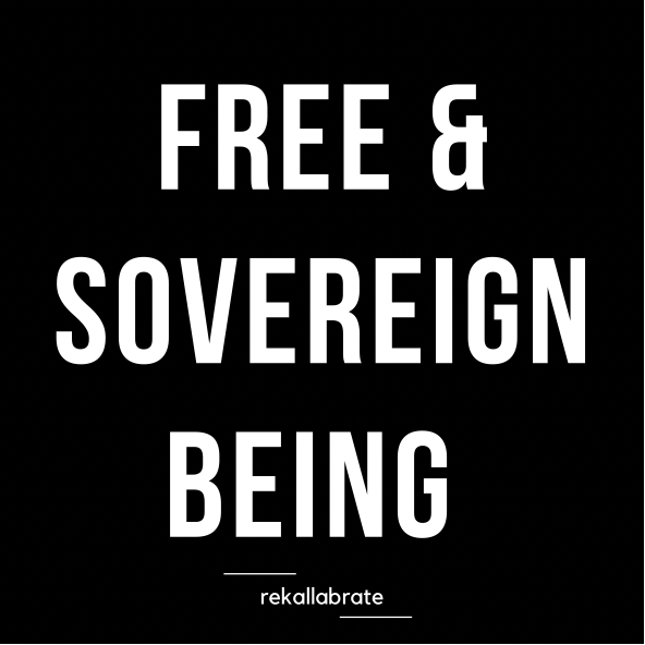 FREE & SOVEREIGN BEING sticker